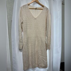XL Cream knit knee length dress Venus